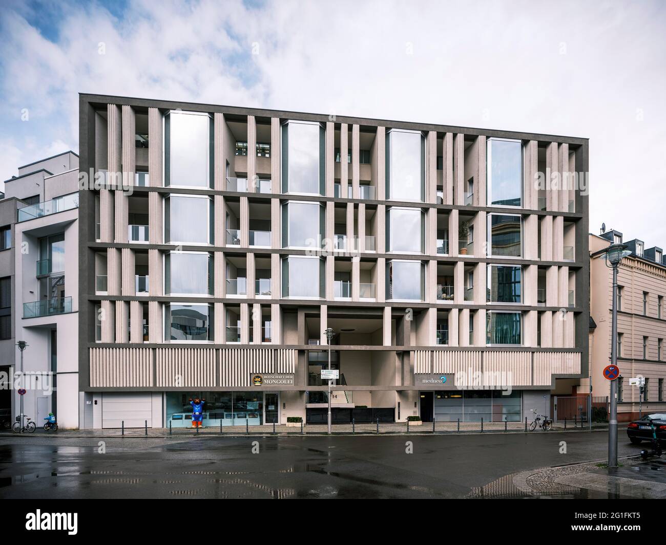 Botschaft der Wirtschafts- und Handelsabteilung Konsularabteilung am Hausvogteiplatz, Living Bauhaus Naegeliarchitekten, Berlin-Mitte, Mongolei, Berlin Stockfoto