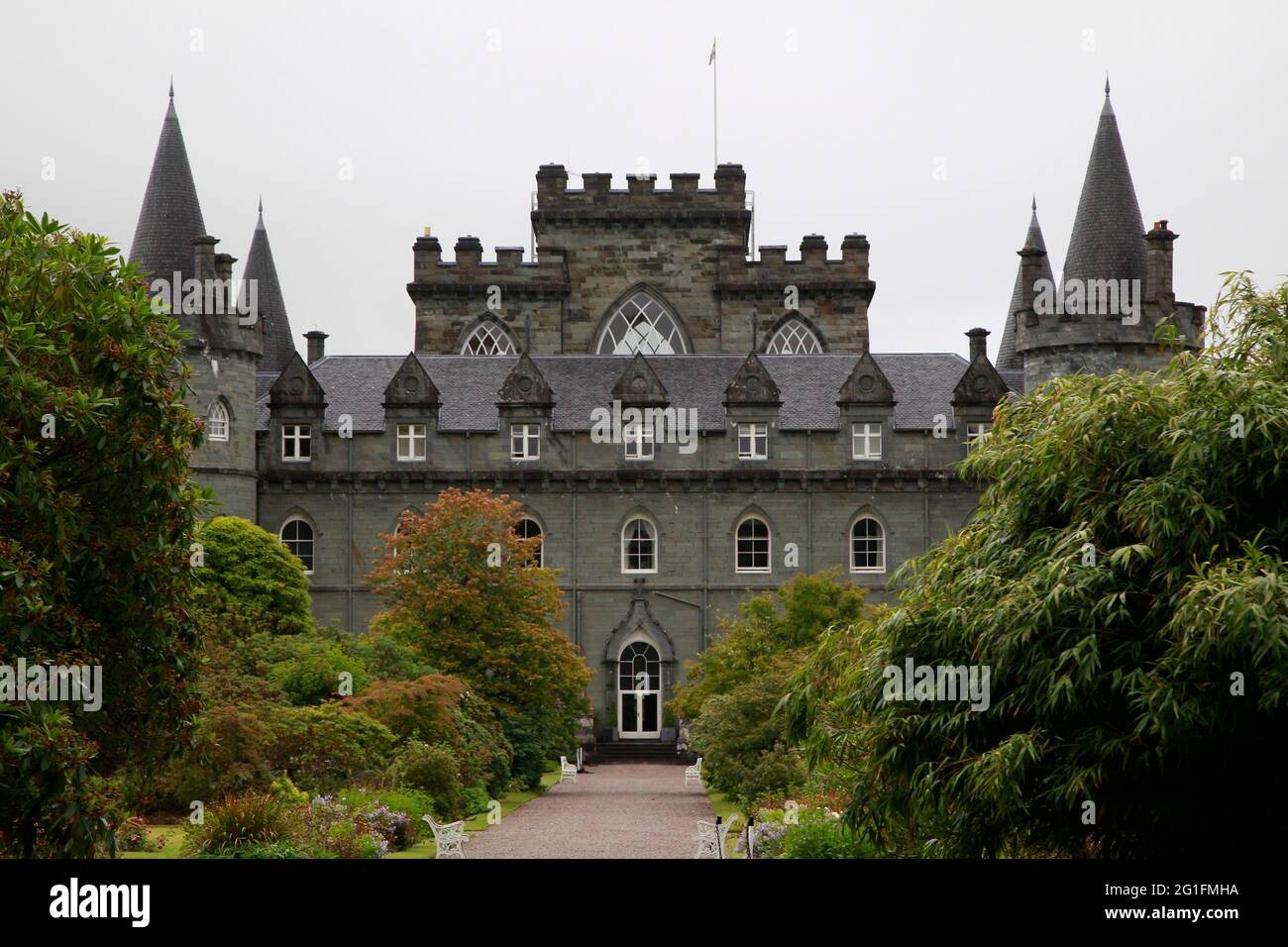 Inveraray Castle, Castle, Campell Clan, Ancestral Home of the Duke of Argyll, Inveraray, Loch Fyne, Argyll and Bute, Highlands, Highland, Schottland Stockfoto