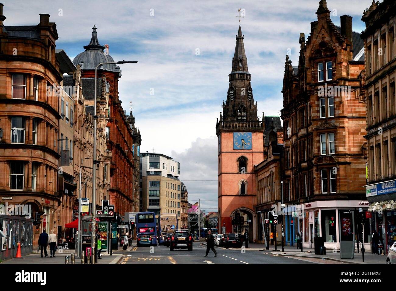 Shopping Street, City, Glasgow, Schottland, Vereinigtes Königreich Stockfoto