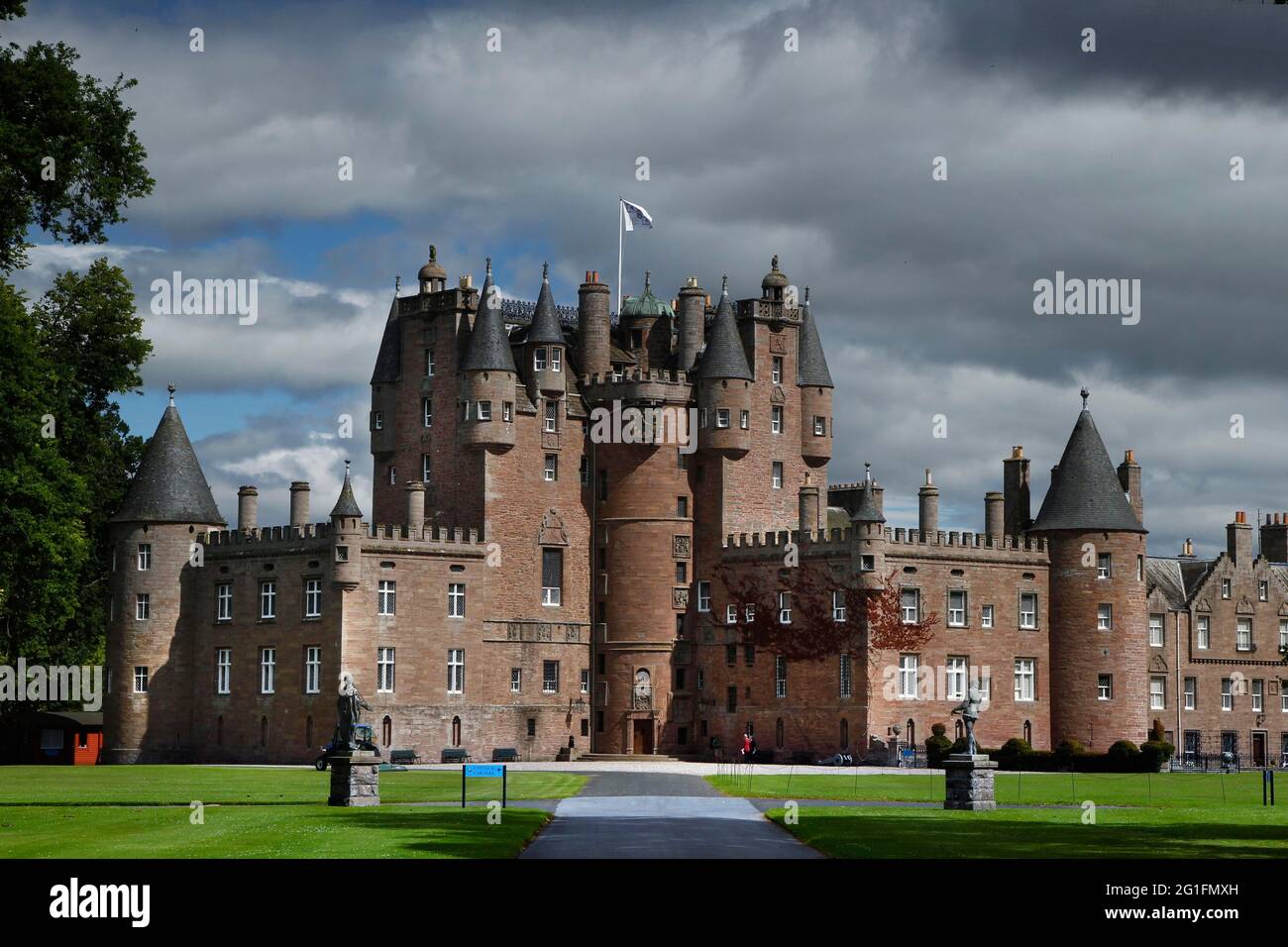 Glamis Castle, Castle, Earl of Strathmore, Glamis, Forfar, Angus, Schottland, Vereinigtes Königreich Stockfoto