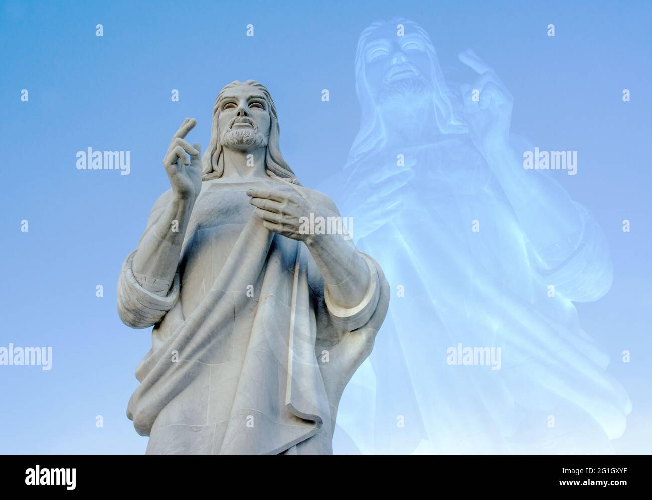 Skulpturenkunst der Christus von Havanna von Jilma Madera, Kuba Stockfoto