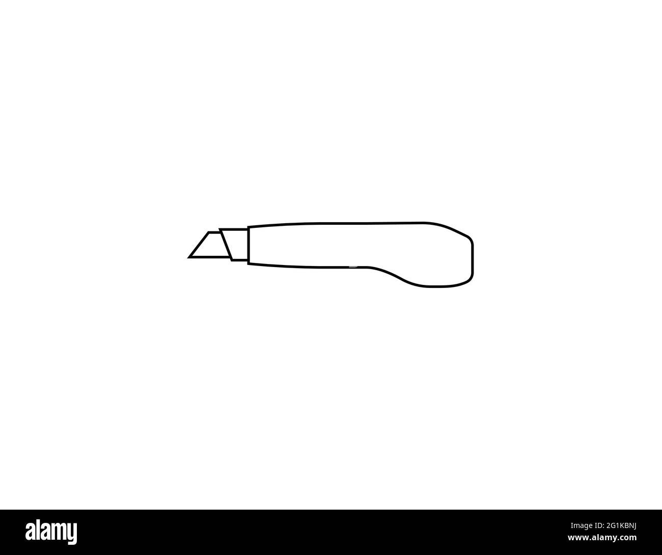 Klinge, Papiermesser-Symbol auf weißem Hintergrund. Vektorgrafik. Stock Vektor