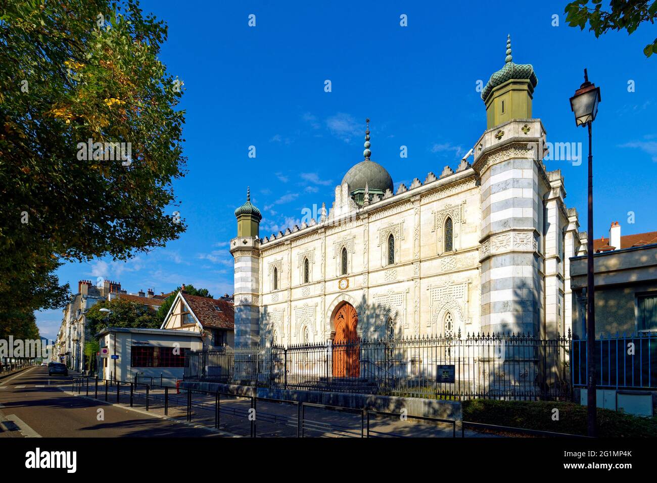 Frankreich, Doubs, Besancon, Quai de Strasbourg, Synagoge aus dem 19. Jahrhundert Stockfoto