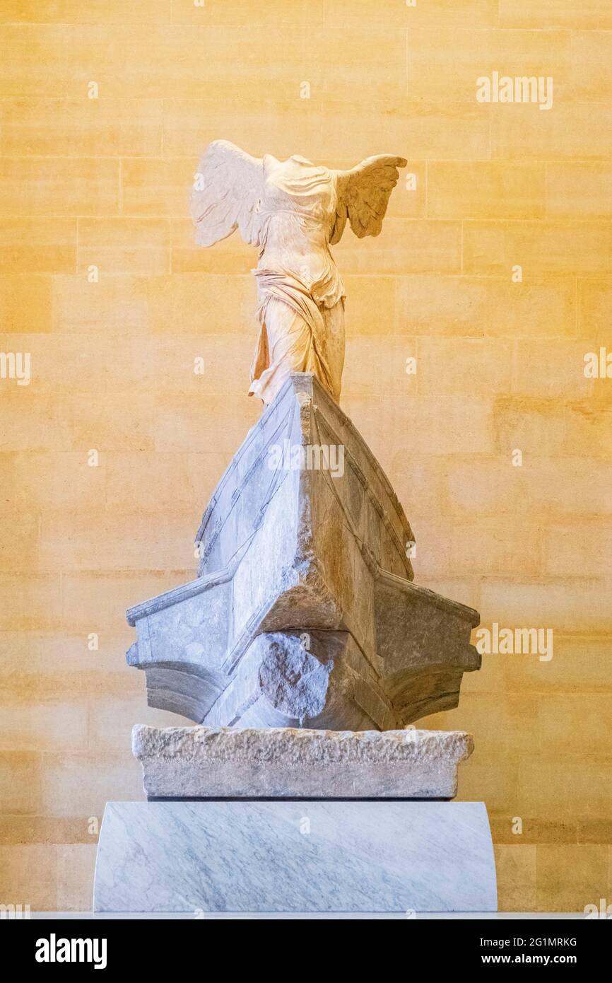 Frankreich, Paris, UNESCO-Weltkulturerbe, Louvre-Museum, geflügelter Sieg von Samothrace Stockfoto