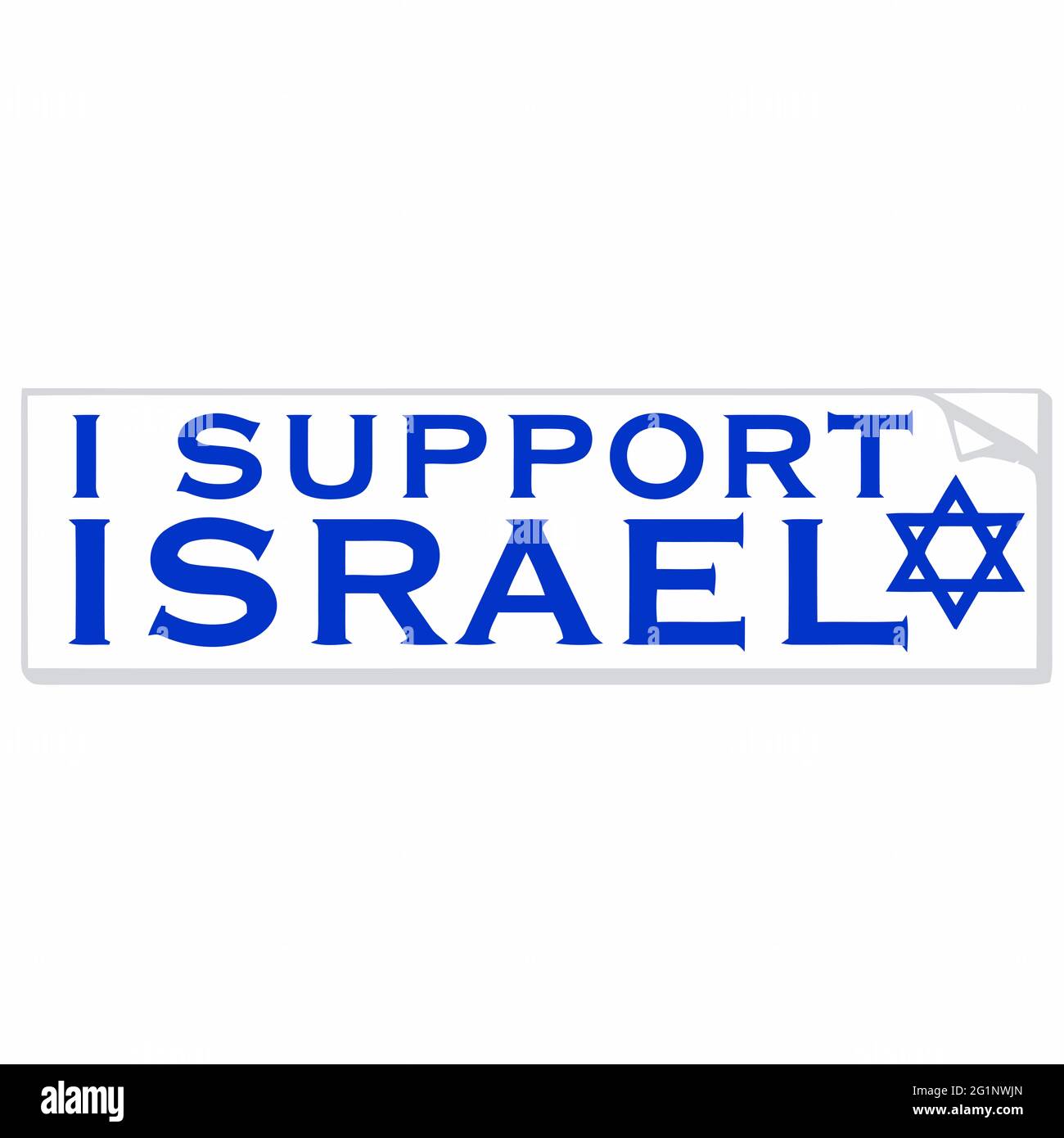 ich unterstütze israel Love Peace Illustration Stockfoto