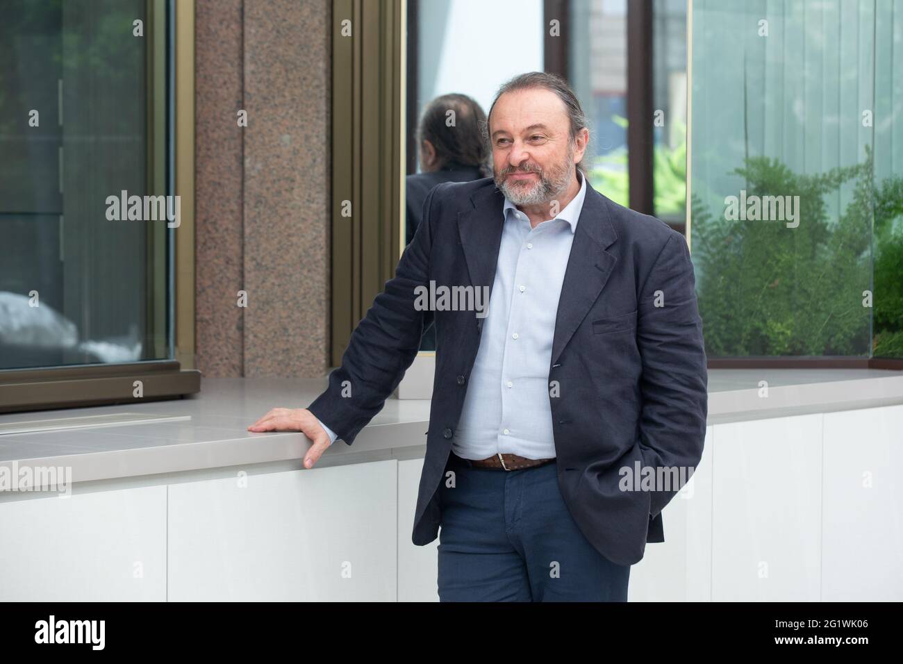 Rom, Italien. Juni 2021. Der italienische Schauspieler Natalino Balasso während der Fotoaufnahme des italienischen Films „Comedians“ (Foto: Matteo Nardone/Pacific Press/Sipa USA) Quelle: SIPA USA/Alamy Live News Stockfoto