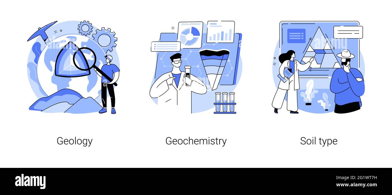 Angewandte Erdwissenschaften abstrakte Konzept Vektor-Illustrationen. Stock Vektor