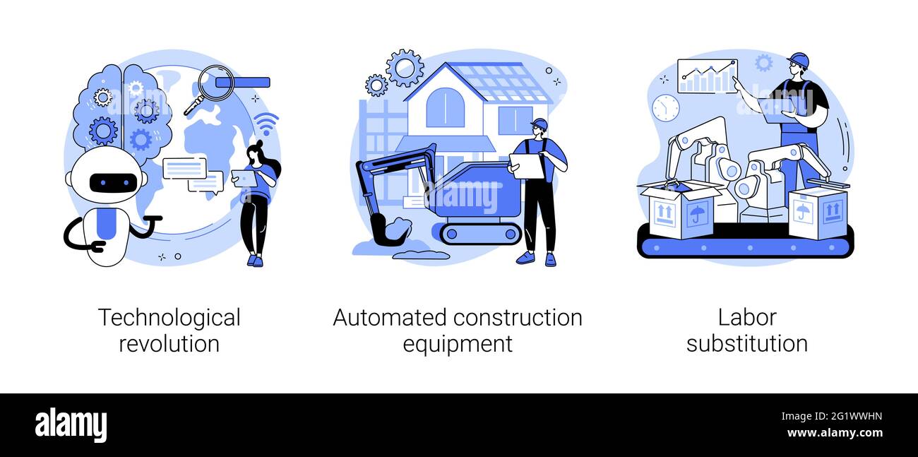 Moderne Innovation abstrakte Konzept Vektor-Illustrationen. Stock Vektor