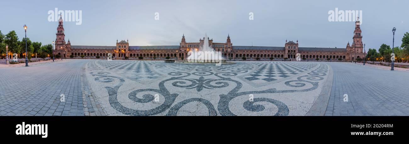 Plaza de España, Sevilla, Andalusien, Spanien Stockfoto