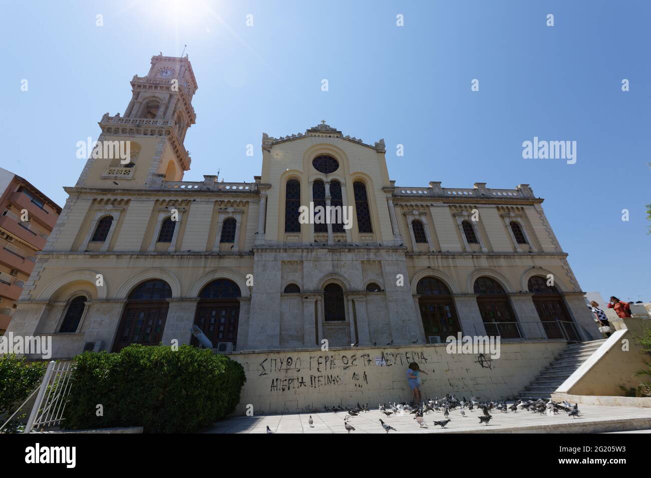 Kathedrale Von Agios Minas - Iraklio Heraklion Griechenland Stockfoto