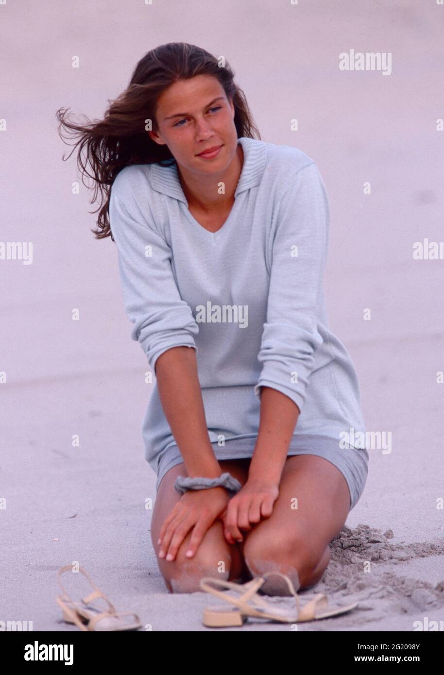 Deutsche Tennisspielerin Jana Kandarr, 1998 Stockfoto