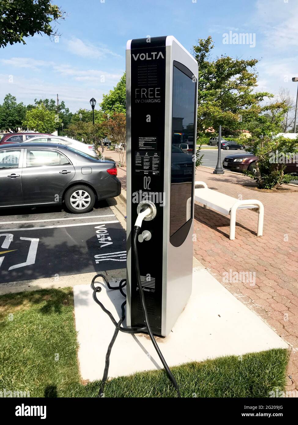 Tesla-ladestation für elektroautos in vancouver, amerika