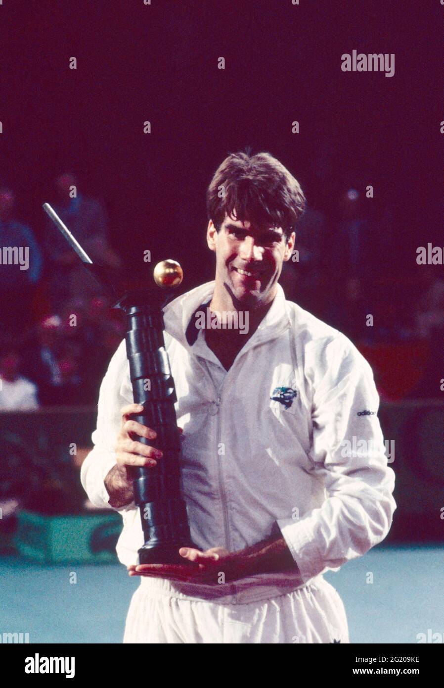 Der amerikanische Tennisspieler Tim Mayotte, 1980er Jahre Stockfoto