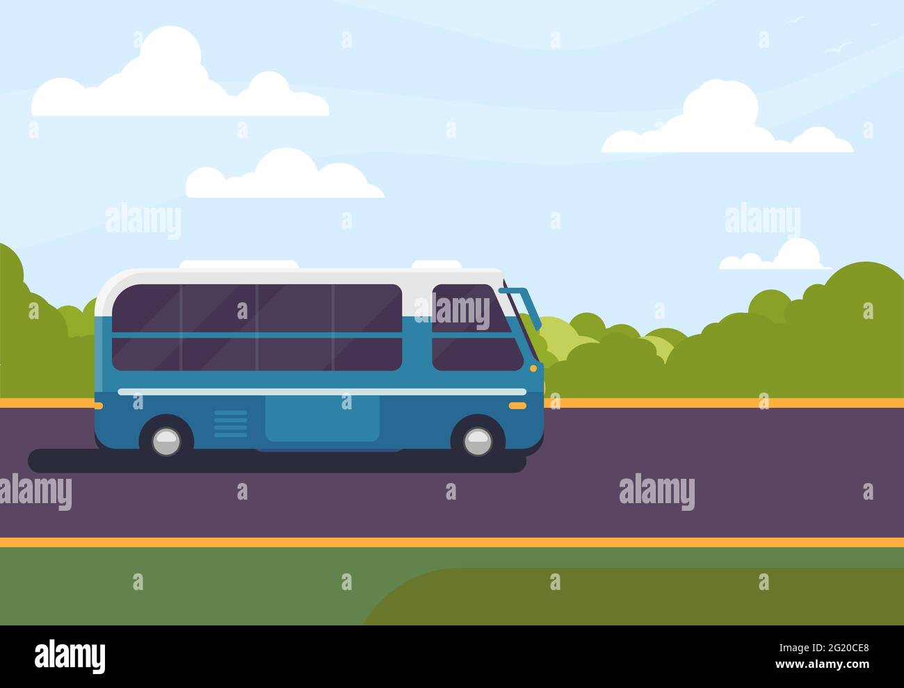 Auto auf landstraße Stock-Vektorgrafiken kaufen - Alamy