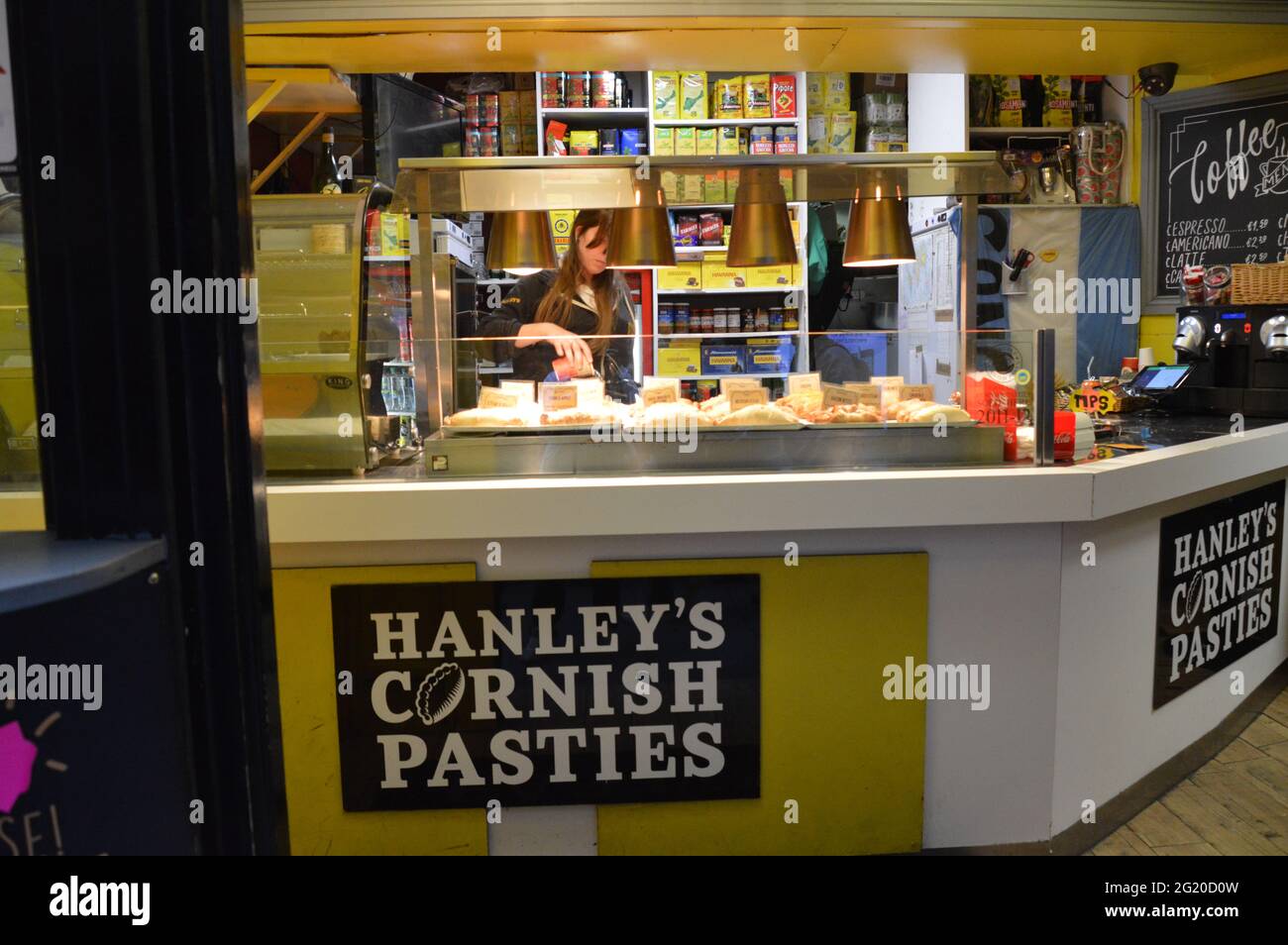 Hanley's Cornish Pasties Stockfoto