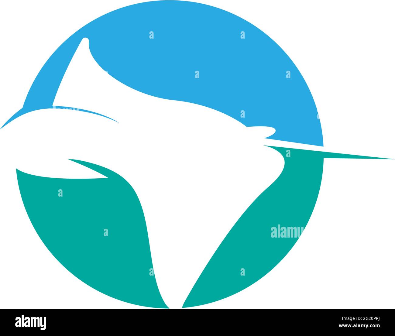 Stingray Icon Logo Design Konzept Vorlage Illustration Vektor Stock Vektor