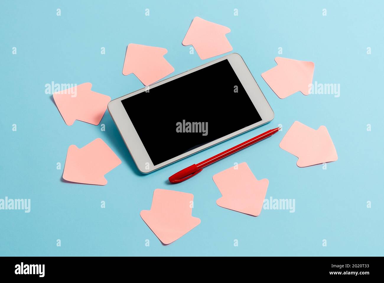 Brainstorming-Technologie Probleme Verbesserung Der Aktualisierung Des Produkts Globale Konnektivität Smartphone Voice Video Calling Neue Upgrade-Ideen Aktualisiert Stockfoto