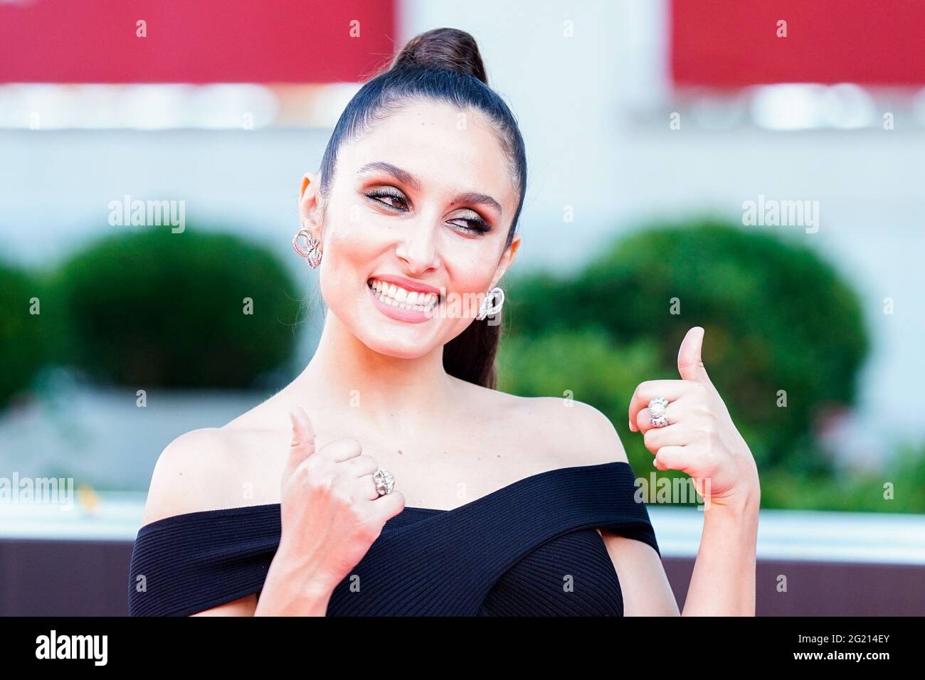 Malaga, Spanien. Juni 2021. Sarah Perles nimmt an der Fotocall des Festival de Malaga Teil. (Foto von Francis Gonzalez/SOPA Images/Sipa USA) Quelle: SIPA USA/Alamy Live News Stockfoto