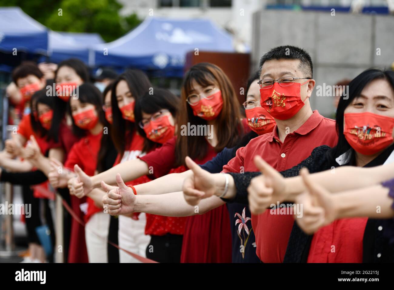 Peking, China. Juni 2021. Am 07. Juni 2021 nehmen 10.78 Millionen Schüler an der Aufnahmeprüfung für das College in China Teil.(Foto: TPG/cnsphotos) Quelle: TopPhoto/Alamy Live News Stockfoto
