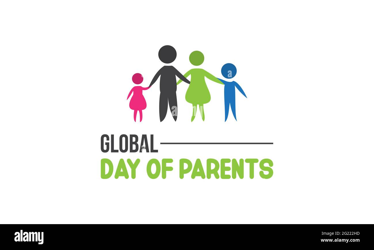 Vektor-Illustration zum Global Day of Parents. Vorlage zum Elterntag für Hintergrund, Banner, Poster, Karten-Sensibilisierungskampagne. Stock Vektor