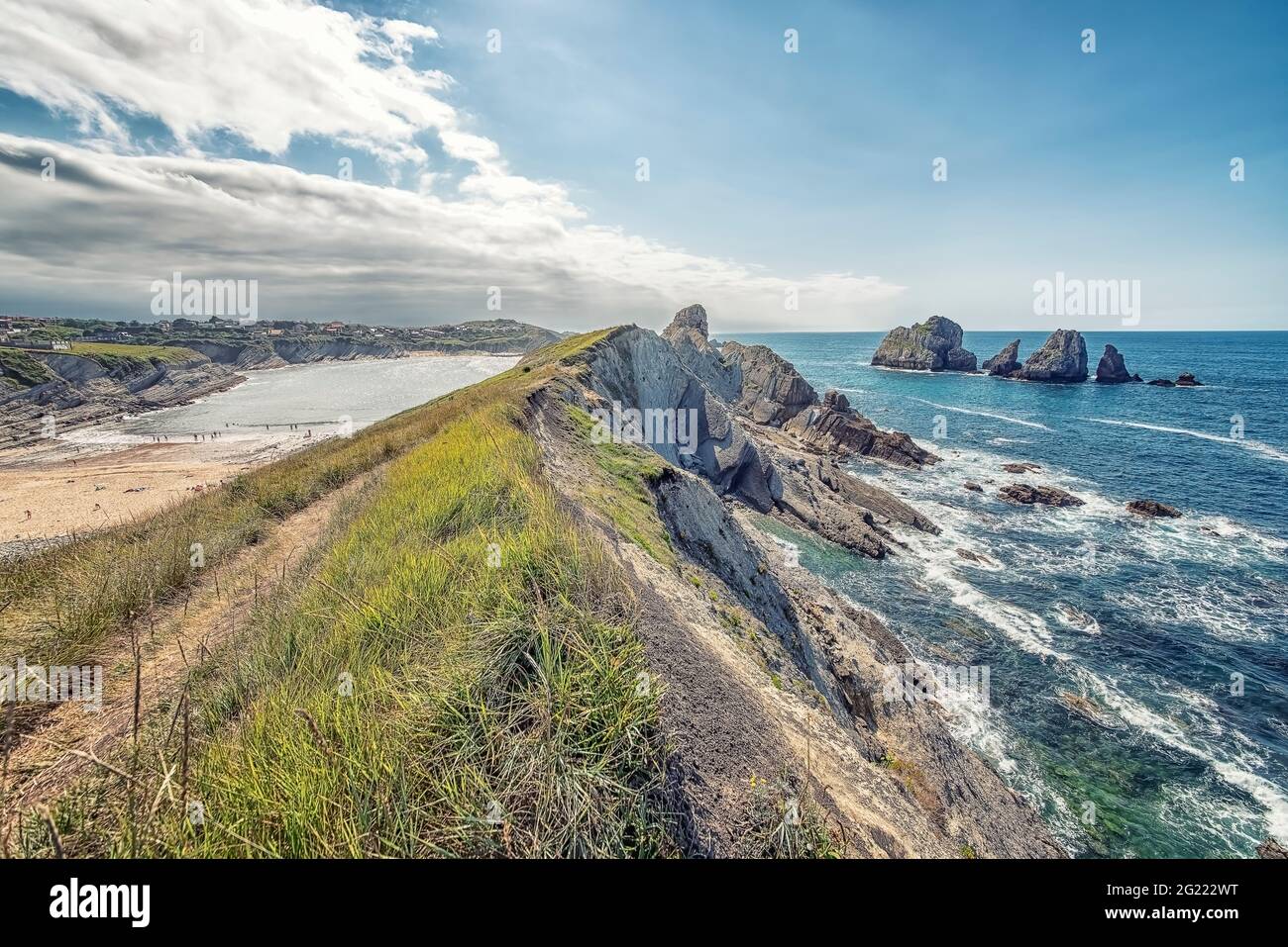 Küste im Norden Spaniens Stockfoto