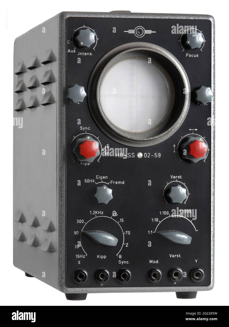 Technik, Oszilloskop, Gesellenstück eines späteren Broadcast Engineering Masters, Deutschland, 1959, ADDITIONAL-RIGHTS-CLEARANCE-INFO-NOT-AVAILABLE Stockfoto