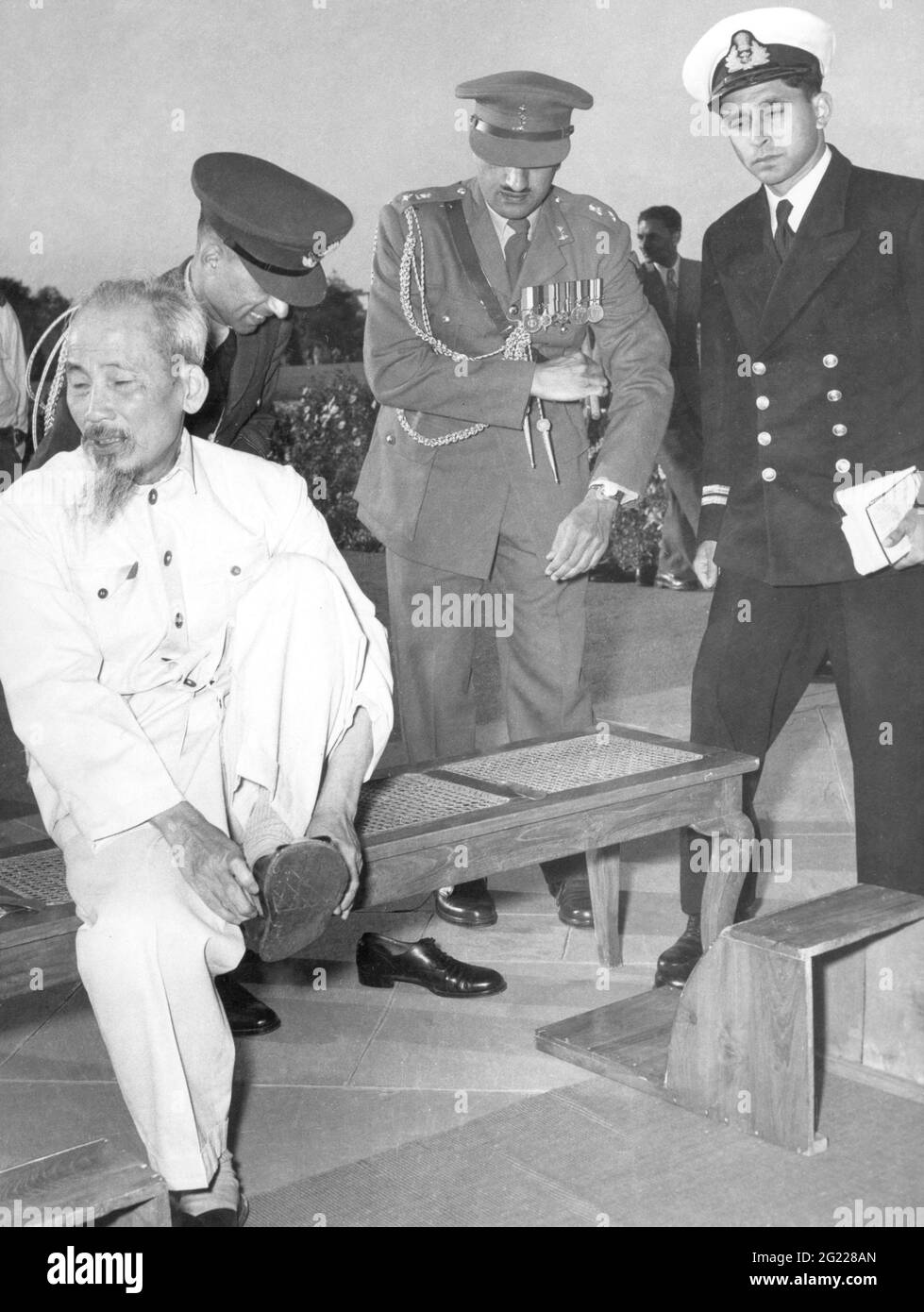 Ho Chi Minh, 15.5.1890 - 3.9. 1969, vietnamesischer Politiker, Präsident von Nordvietnam 1955 - 1969, ZUSÄTZLICHE-RIGHTS-CLEARANCE-INFO-NOT-AVAILABLE Stockfoto