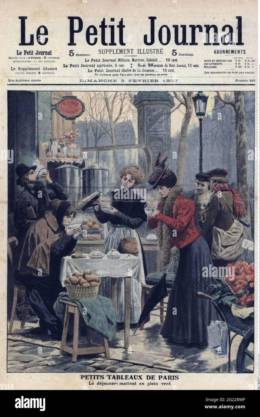 Presse / Medien, Zeitschriften, 'Le Petit Journal', 18 Band, Nummer 846, Bebilderte Beilage, Titel, ZUSÄTZLICHE-RIGHTS-CLEARANCE-INFO-NOT-AVAILABLE Stockfoto