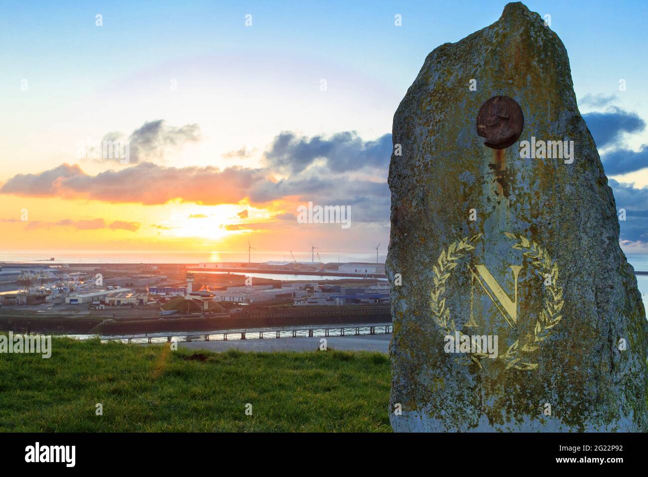 Boulogne sur Mer (Nordfrankreich): Denkmal zu Ehren Napoleons auf dem Gelände der „Poudriere“ oder der Pulverzeitschrift Stockfoto