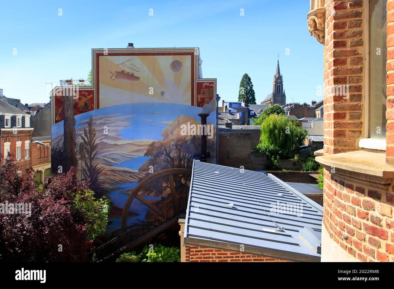 Amiens (Nordfrankreich): Jules Vernes Haus, in dem sich das dem Schriftsteller gewidmete Museum befindet Stockfoto