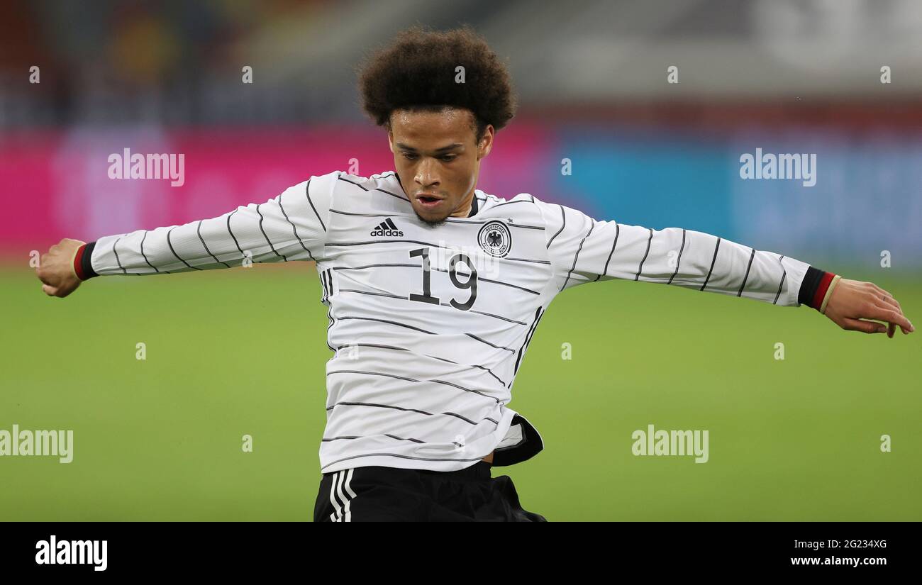 firo: 07.06.2021 Fuvuball, Fußball: Nationalmannschaft Deutschland, EM, EM 2021, Europameisterschaft 2021, Testspiel GER, Deutschland - Lettland Leroy Sane, individuelle Aktion Stockfoto