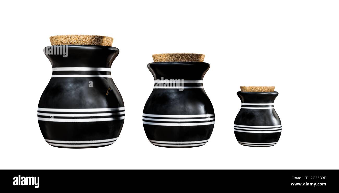 Vase isoliert auf weißem Hintergrund 3d-Illustration Stockfoto