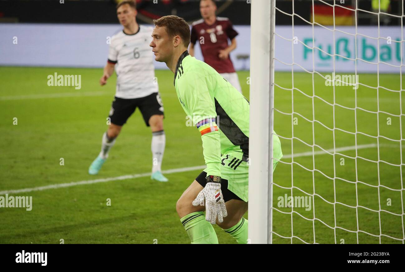 firo: 07.06.2021 Fuvuball, Fußball: Nationalmannschaft Deutschland, EM, EM 2021, Europameisterschaft 2021, Testspiel GER, Deutschland - Lettland Manuel Neuer, Stockfoto