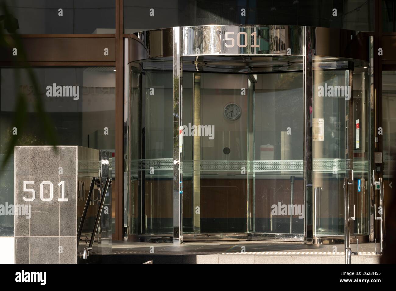 Außenansicht der Perth Central Law Courts. Stockfoto
