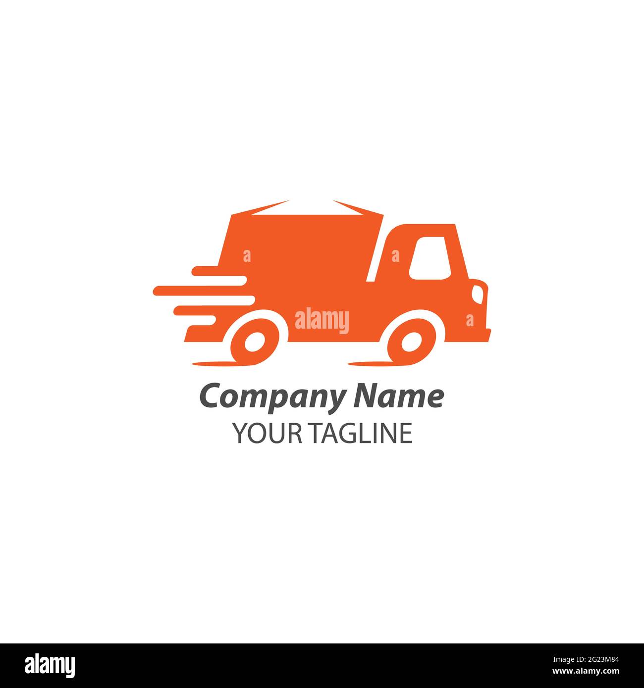 Schnelle Lieferung LKW Logo Cargo Design Vektor-Vorlage.EPS 10 Stock Vektor