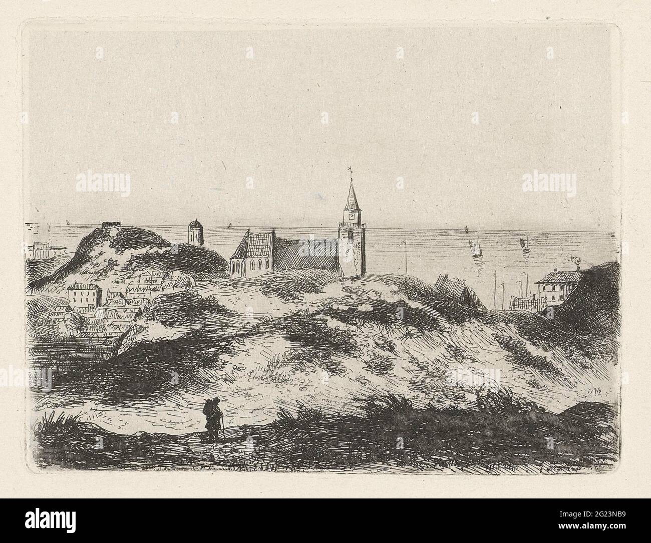 Blick auf Scheveningen. Stockfoto