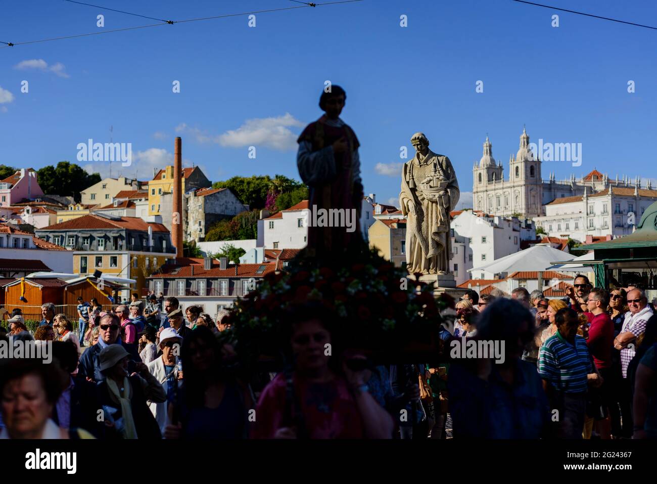 Prozession des heiligen Antonius von Lissabon Stockfoto