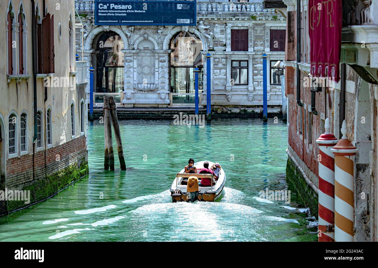 Venezia Coronavirus - letzter Lockdown-Tag vor der Wiedereröffnung Phase 2 (Bergamo - 2020-05-17, Foto ©Sergio Agazzi) p.s. la foto e' utilizzabile nel rispetto Stockfoto