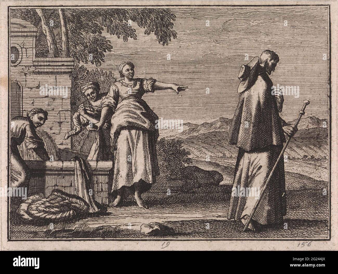 Jacobus, Bischof von nic, durch drei Mädchen geschwächt; Lächeln, Ultraschall, oh gut. Stockfoto
