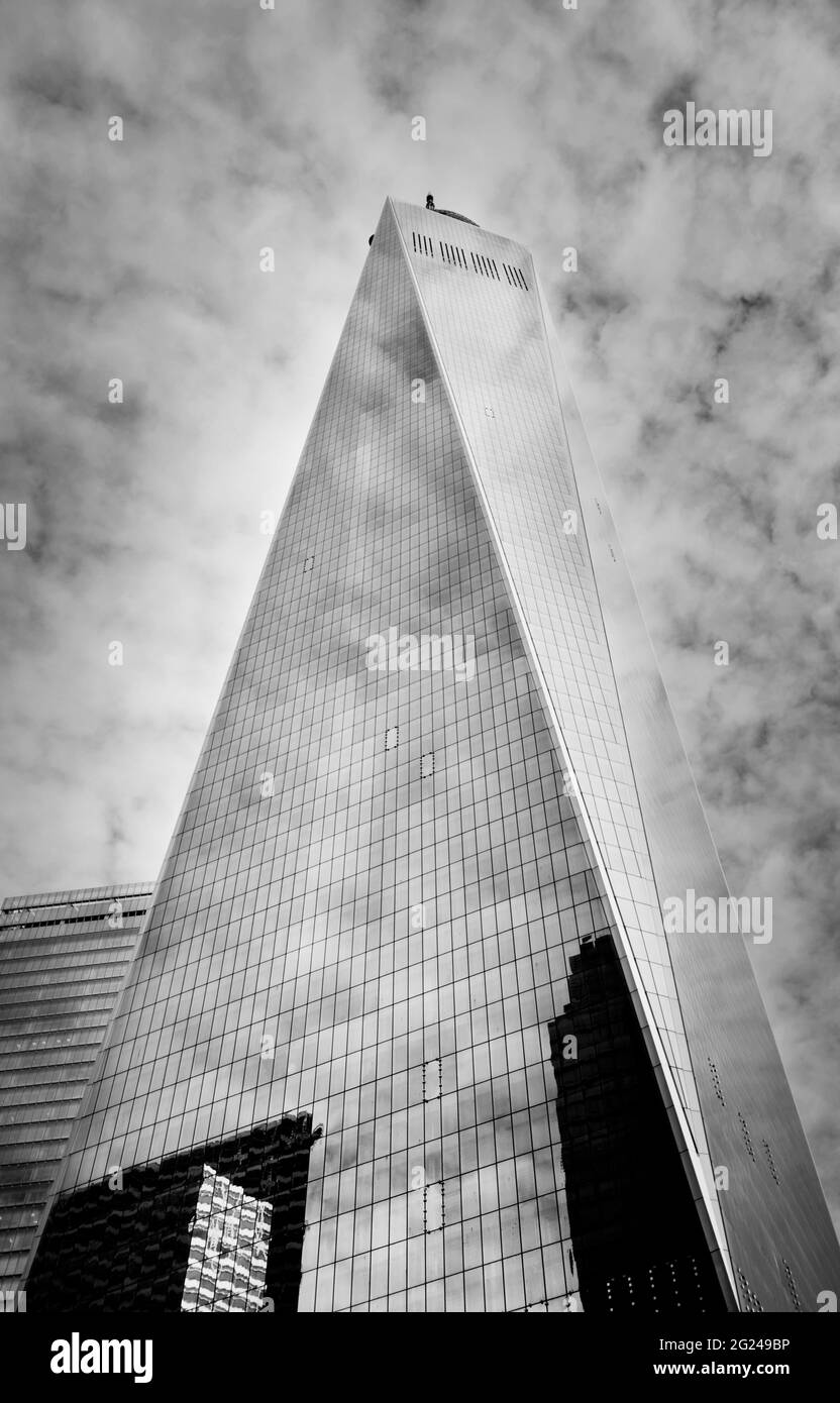 USA, New York, New York, Low-Angle-Ansicht des One World Trade Center Stockfoto