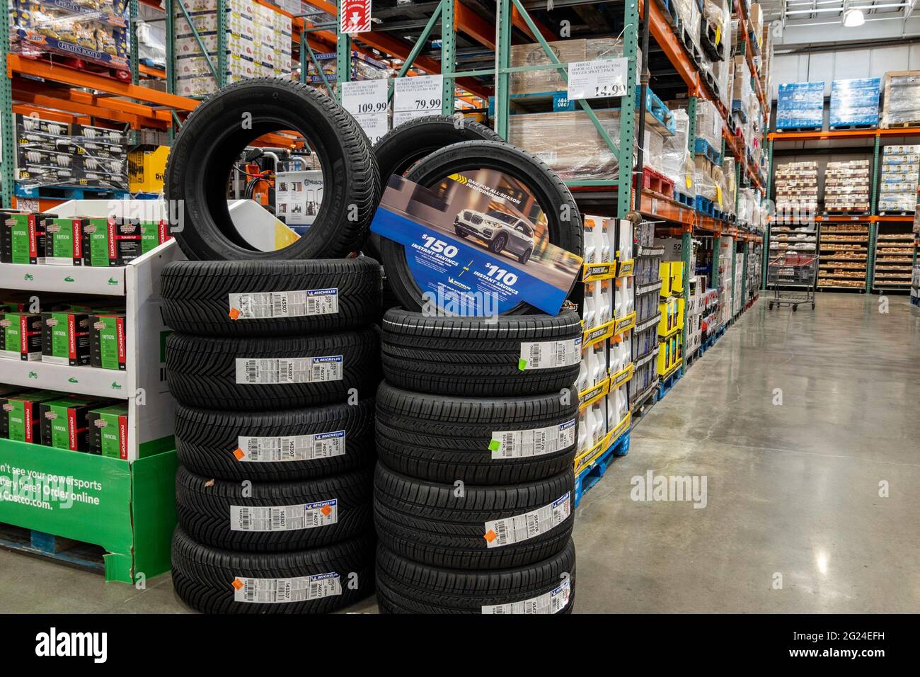 Costco Wholesale Lagerverkauf in Massachusetts, USA Stockfoto