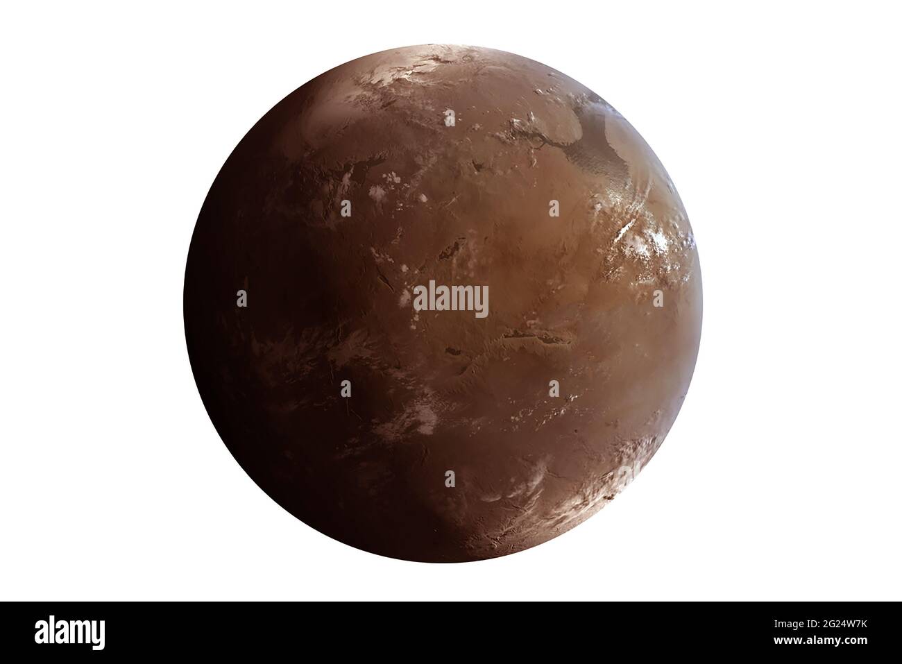 Exoplanet isoliert auf weißem Hintergrund. Elemente dieses Bildes wurden von der NASA eingerichtet. Stockfoto