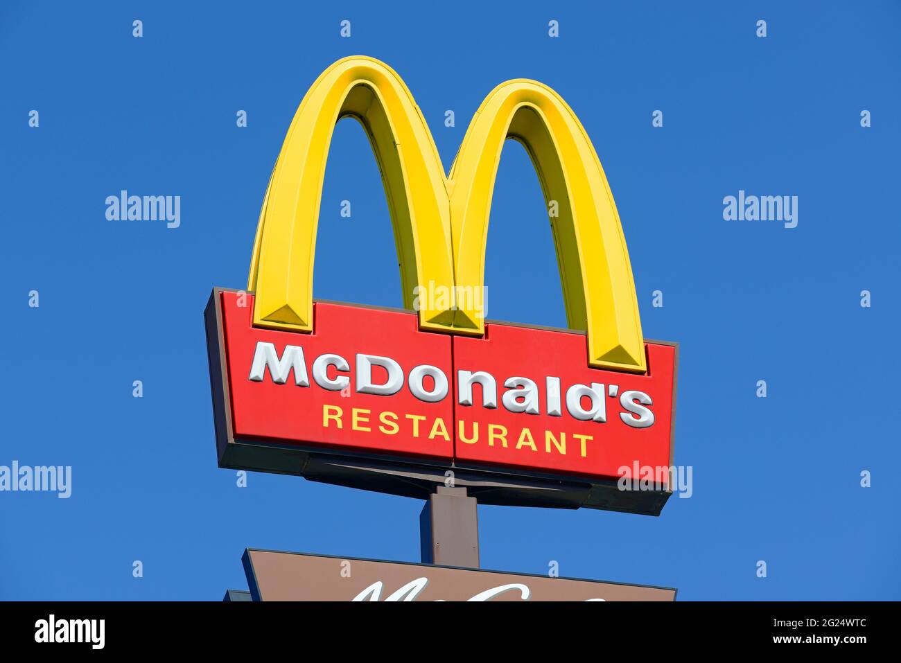 McDonalds-Schild Stockfoto