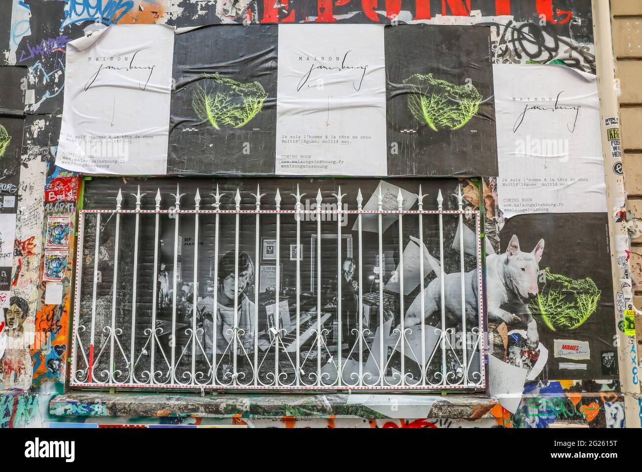 NEUE KUNSTWERKE IM SERGE GAINSBOURG'S HAUS Stockfoto