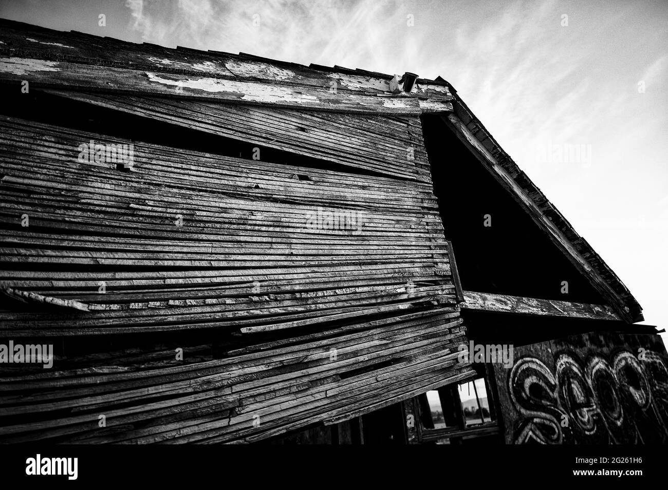 Texturen aus einem verlassenen Haus Stockfoto