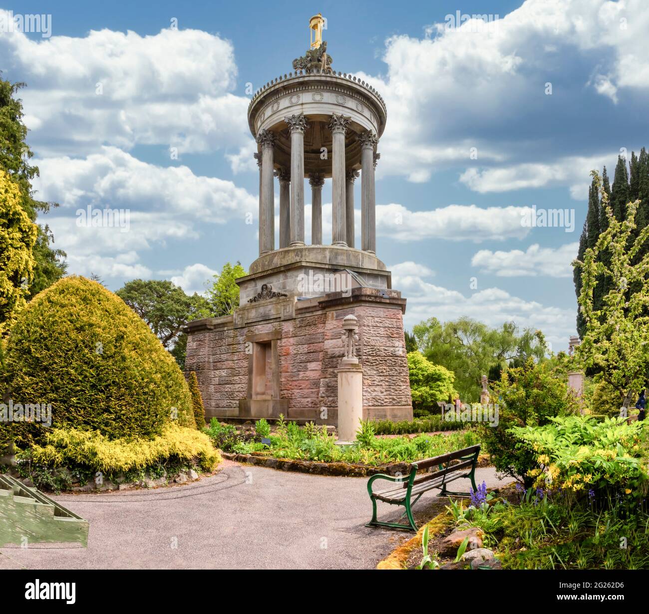 Schottland. Die Robert Burns Gedenkgärten in Alloway in Ayrshire, Schottland, sind dem berühmten Dichter und Autor gewidmet Stockfoto