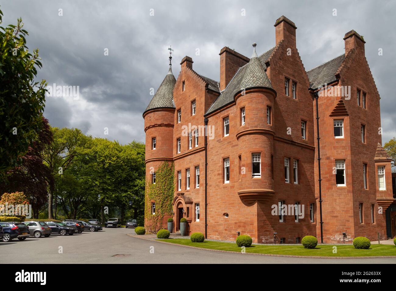 Fonab Castle, Pitlochry, Großbritannien Stockfoto
