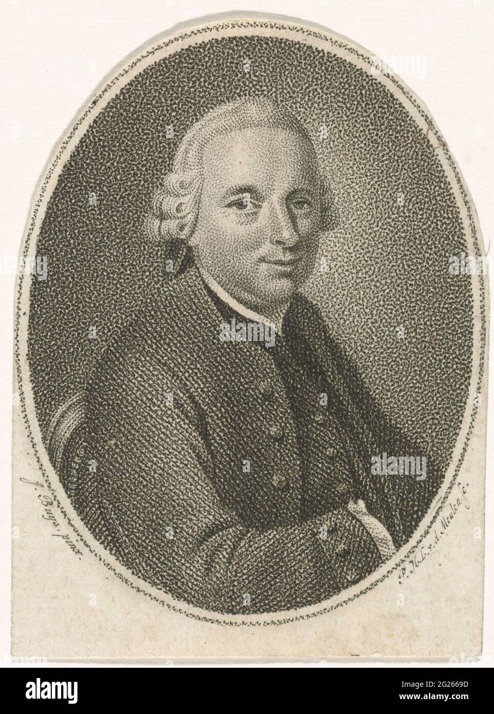 Porträt von Hermannus Gerardus Oosterdijk. Porträt des Dichters Hermannus Gerardus Oosterdijk. Stockfoto