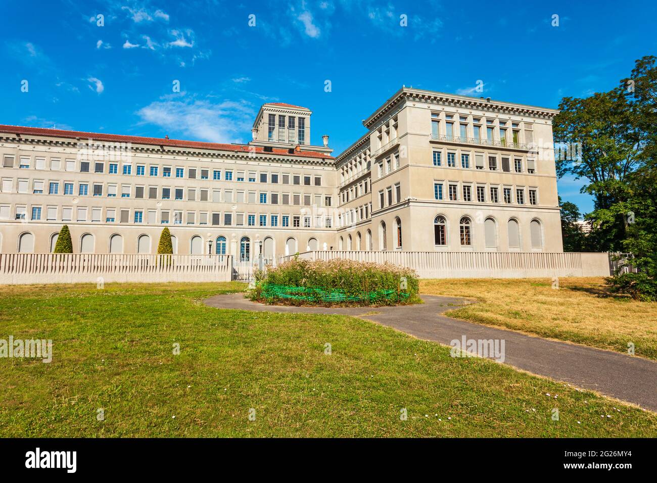 Welthandelsorganisation WTO-Gebäude in Genf in der Schweiz Stockfoto Welthandelsorganisation WTO-Gebäude in Genf in der Schweiz Stockfoto