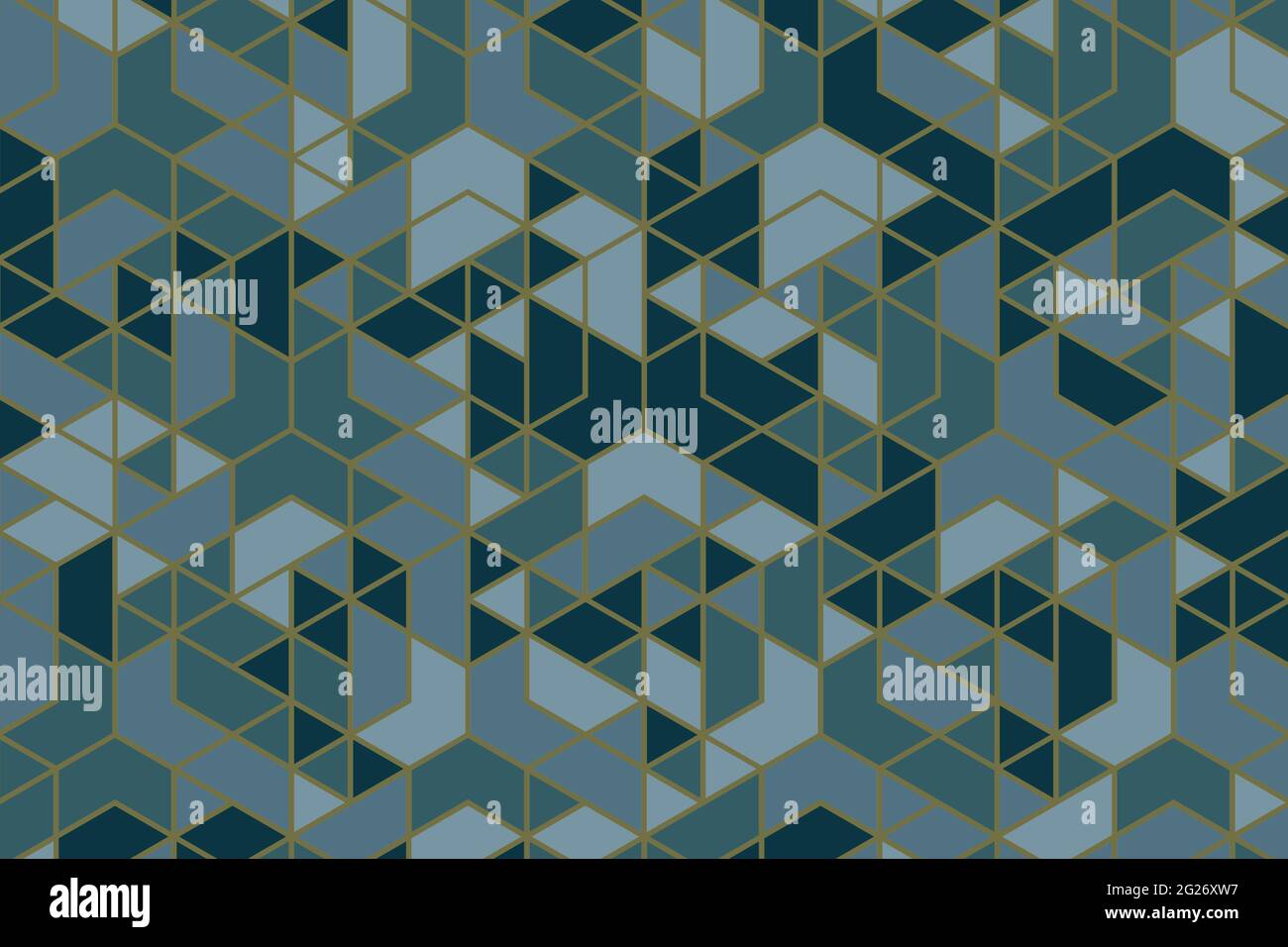 Abstrakt geometrisch Nahtloses Musterdesign modern. Grüner Hintergrund für, Teppich, Teppich, Tapete, Kleidung, Verpackung, Batik, Stoff. Vektorgrafik Stock Vektor